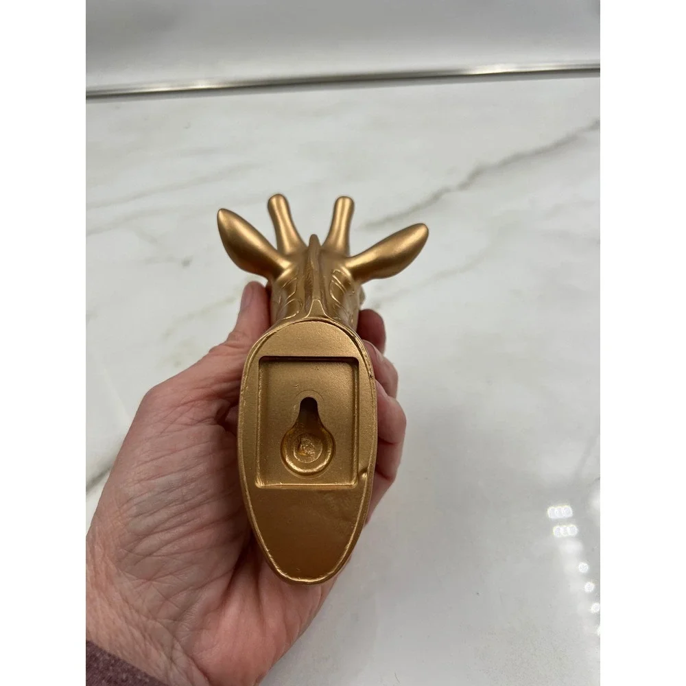 Gold Giraffe Wall Hook Decorative Safari Animal Key Jewelry Hanger Plastic